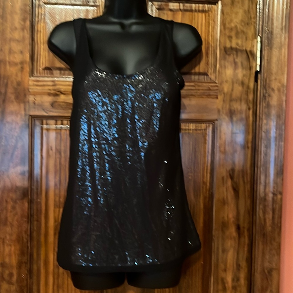 Express Black Sequin Sleeveless Tunic